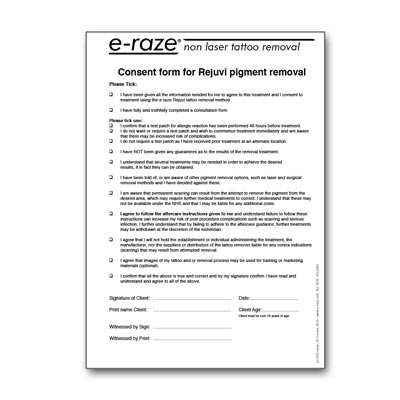 Tattoo Removal Consent Forms